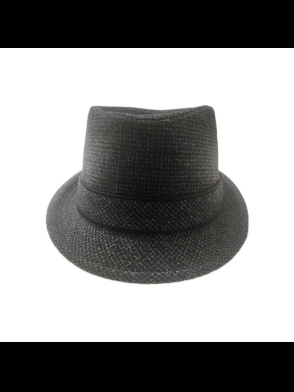 Sean John Gray/Black Polyester Fedora Hat, Y2K